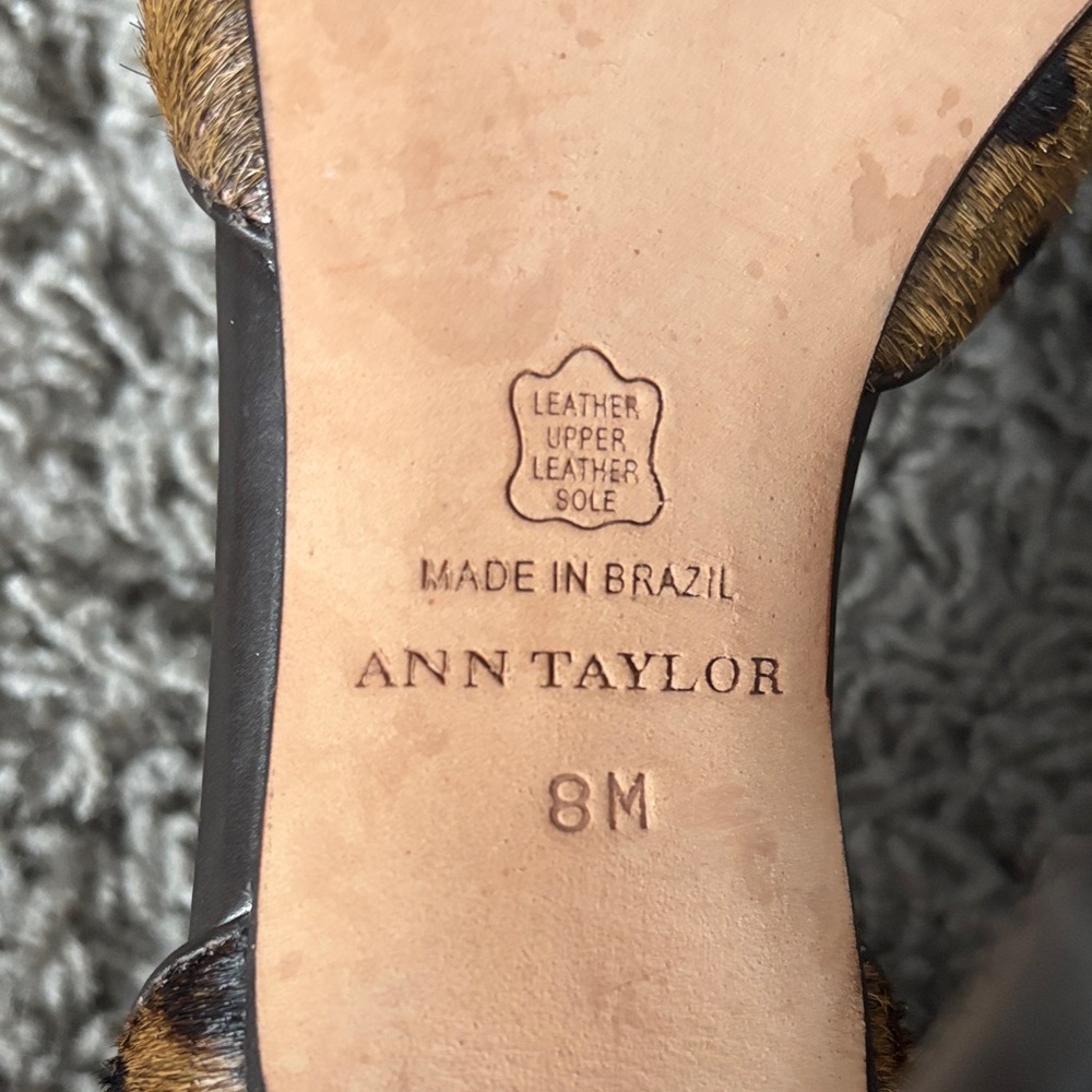 Ann Taylor Leopard Print Peep-Toe Heels - Picture 12 of 14